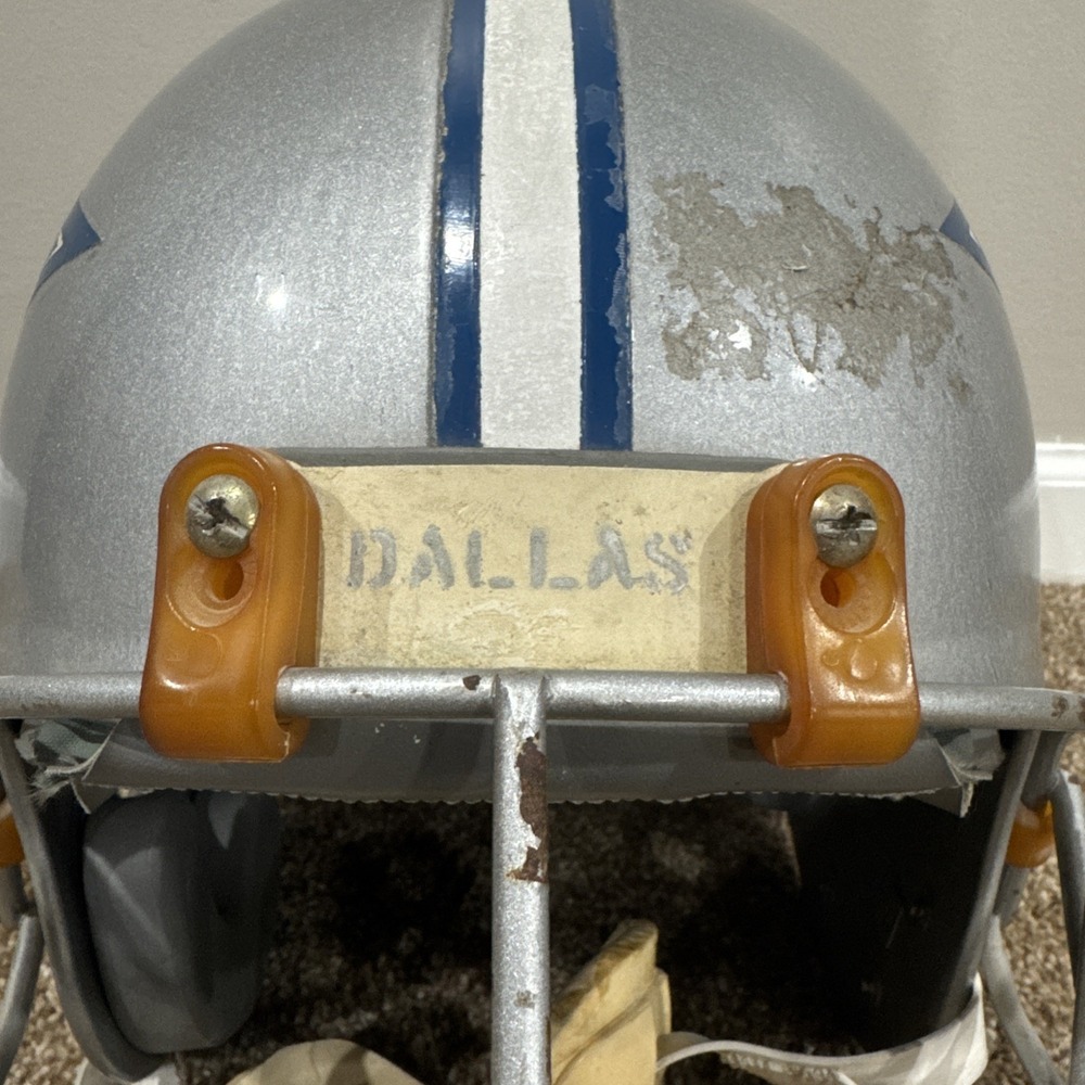 Vintage Dallas Cowboys Professional Game Helmet MAXPRO 2001 NFL Silver Blue Mask - Picture 4 of 14